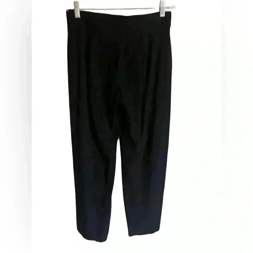 Eileen Fisher Wide Leg Pull-On Casual Pants Black